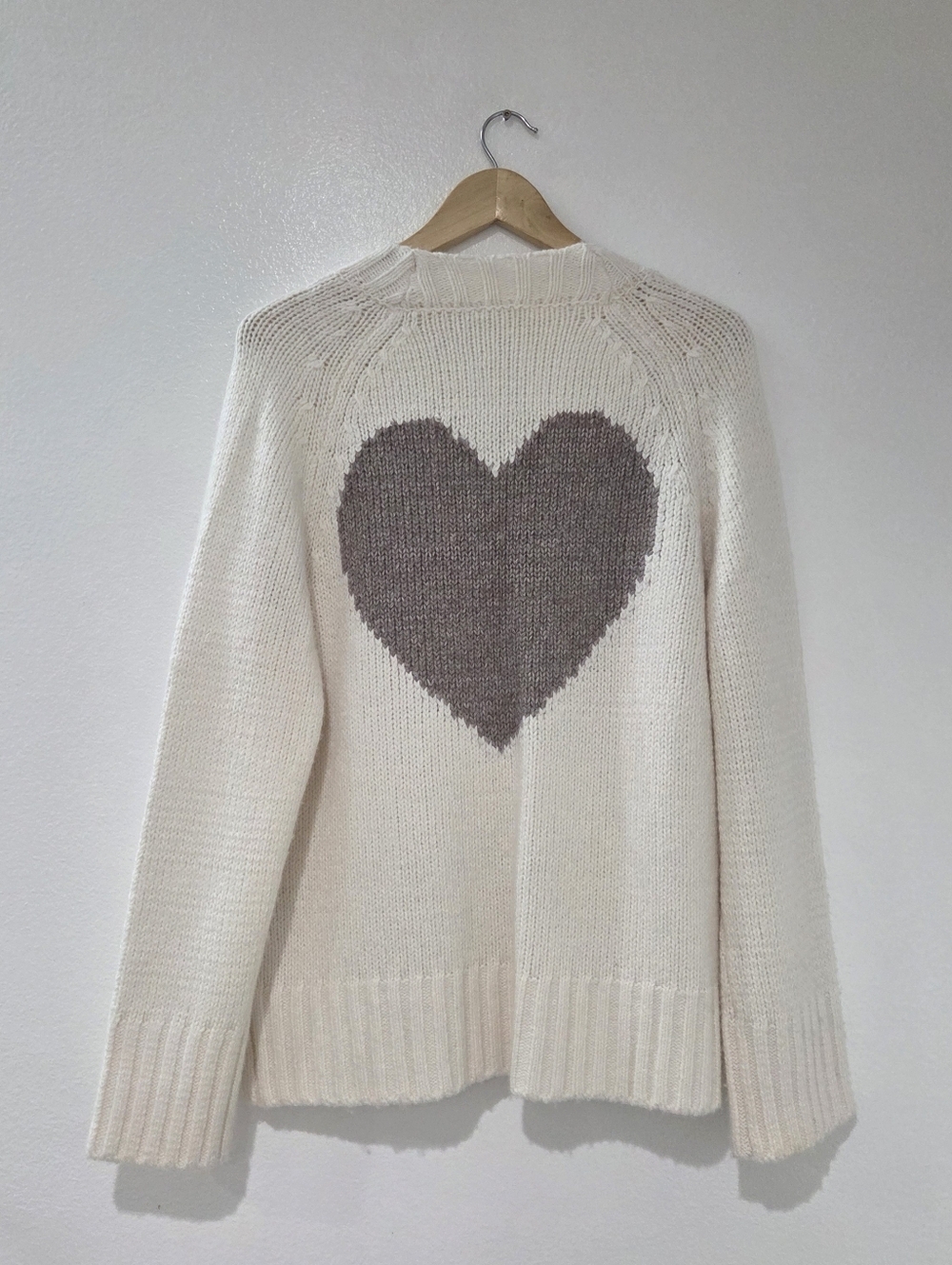 Splendid Hartley Wool Blend Knit Cardigan Sweater with Heart Details - Picture 6 of 11